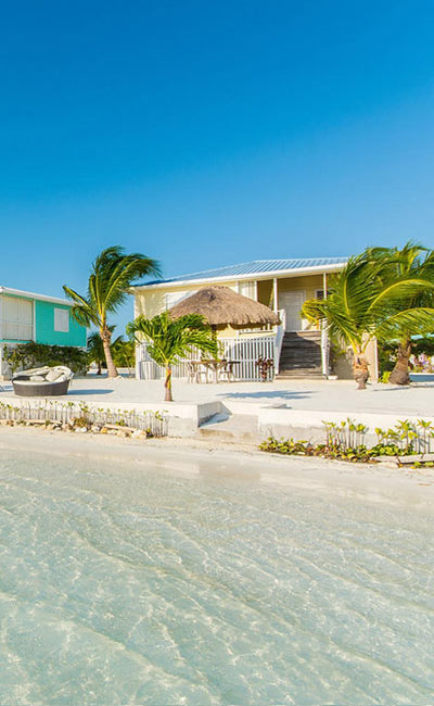 Belize private island cottages