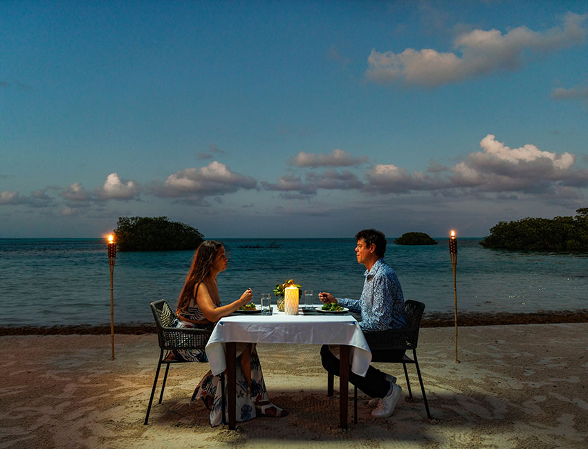 Belize island dining