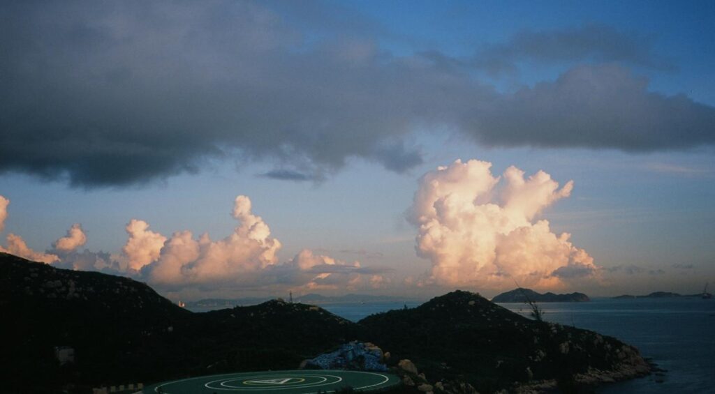 Helipad on Belize coastline for Shaka Caye private island helicopter transfers